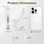 Coat Hooks Wall Mount, Hooks for Hanging Heavy Duty, Screw in Wall Hanger for - Image 7