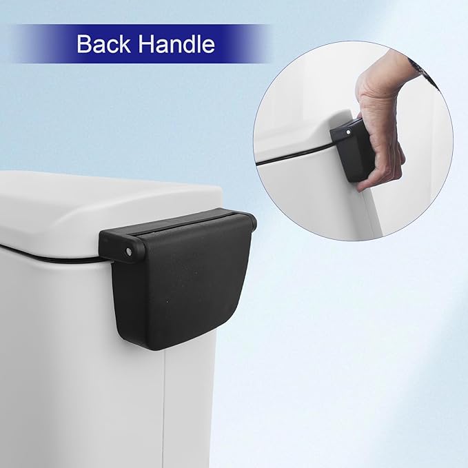 Bathroom Trash Can with Lid，5 Liter / 1.3 Gallon Small Trash Can with Removable - Image 6