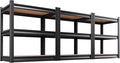 AOAORRG Set of 3 Garage Shelving Heavy Duty Storage Shelves, Metal Adjustable Shelving Unit, Utility Garage Organizer Shelf for Basement, Pantry, Kitchen, Warehouse, 15.7" Dx33.5 Wx35.4 H, Black by Unknown