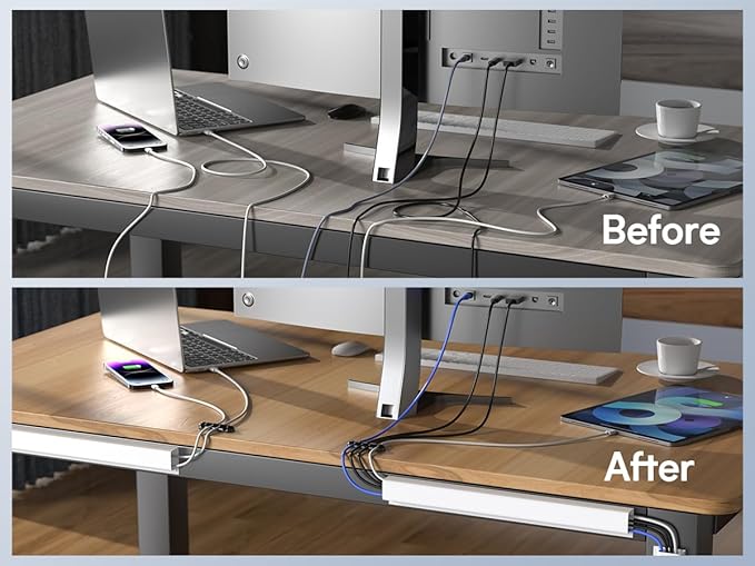 DELAMU 4 Pack Cable Management Under Desk - Image 2