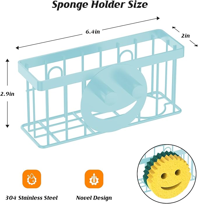 Sponge Holder Smiley Face, Sink Caddy - Image 2