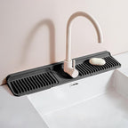 Longer Silicone Faucet Mat for Kitchen Sink – Button Style Faucet Drip Catcher by Unknown