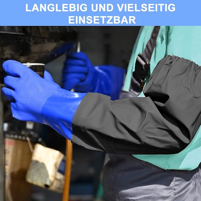 Chemical Resistant Nitrile Gloves Long Rubber Gloves Heavy Duty Long Gloves - Image 4