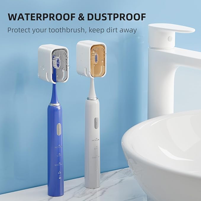 Travel Toothbrush Head Cover 2PCS, Electric Toothbrush Covers Caps, Ventilated - Image 4