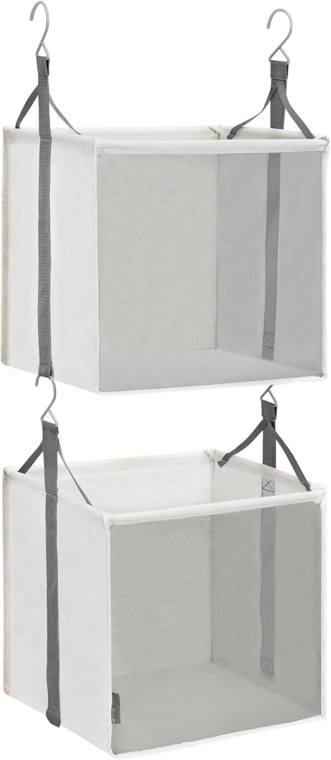 STORAGE MANIAC 2-Shelf Hanging Closet Organizer, Cloth Hanging Closet Shelf by STORAGEMANIAC