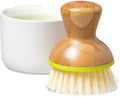 Full Circle Bubble Up Bamboo Dish Brush & Ceramic Soap Dispenser – Family Safe by FULLCIRCLE