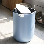 EKO Mini Desk Trash Can with Swing-Top Lid 0.4 Gallon Small Table Round - Image 9