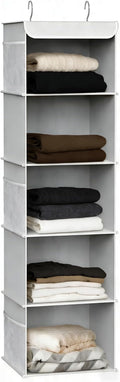 5-Shelf Hanging Closet Organizer and Storage, Closet Hanging Storage Shelves by Unknown