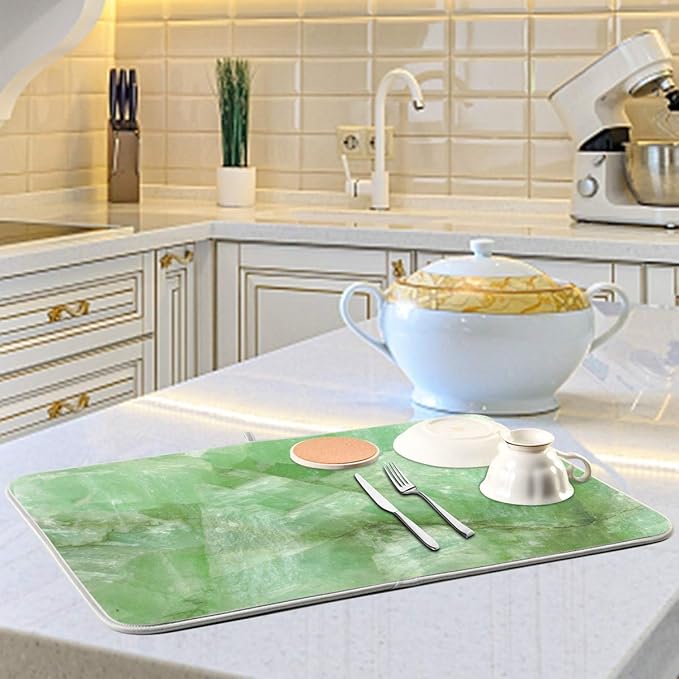 Super Absorbent Dish Drying Mat, Microfiber Fast-Drying Dish Mat, Kitchen Dish - Image 6