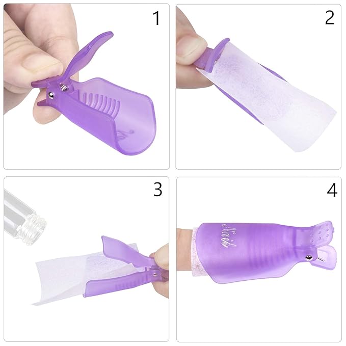 650 Pcs Lint Free Nail Wipes 2" x 2" Nail Polish Removers Cotton Pads and 20 - Image 4