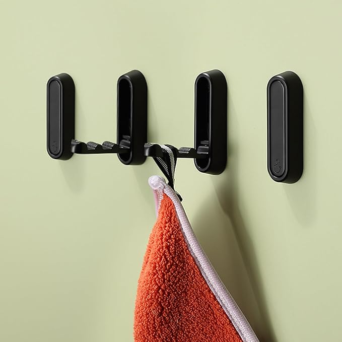 2PCS Folding Coat Hooks, Heavy Duty Wall Hooks Made of Zinc Alloy, Foldable - Image 7