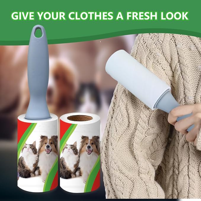 Pet Hair Lint Rollers, 3 Pack, 90 Sheets Each– Reusable Sticky Roller - Image 6