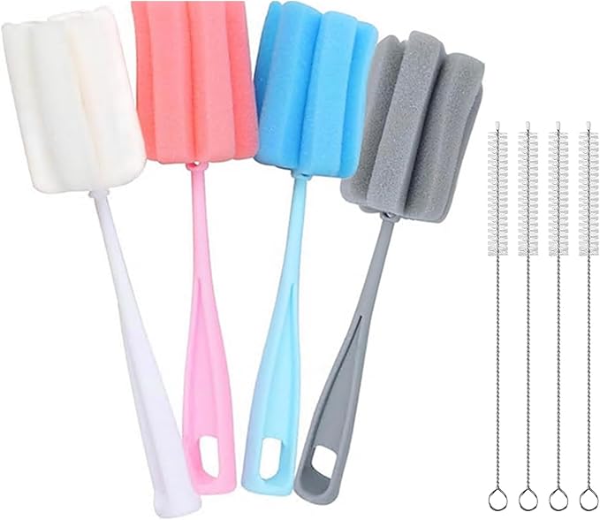 8PCS Bottle Brush Sponge Cup Brush by INVODA