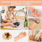 AUAUY Reusable Kitchen Dishwashing Gloves, Rubber Household Cleaning Gloves - Image 5