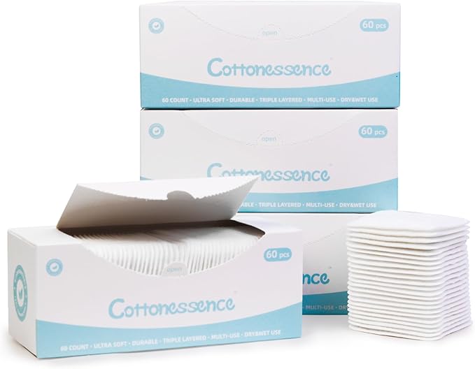 Premium Exfoliating Cotton Pads by CraftingHealthUnveilingBeauty