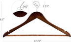 HOUSE DAY Bulk Wooden Hangers 200 Pack, Heavy Duty Wood Coat Hangers - Image 8