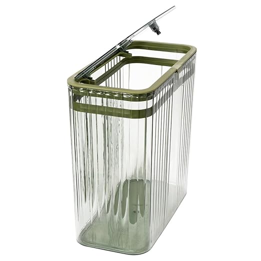 Bathroom Trash Can with Lid3.5 Gallon Garbage Can，for Bedroom, Plastic Slim - Image 8