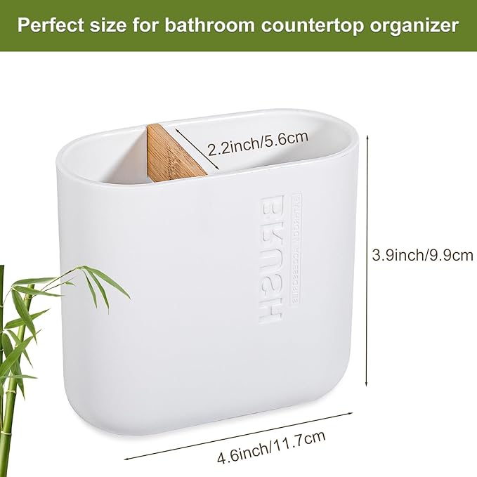 Toothbrush Holders Bamboo Electric Toothbrush Holder Bathroom Storage Organizer - Image 3