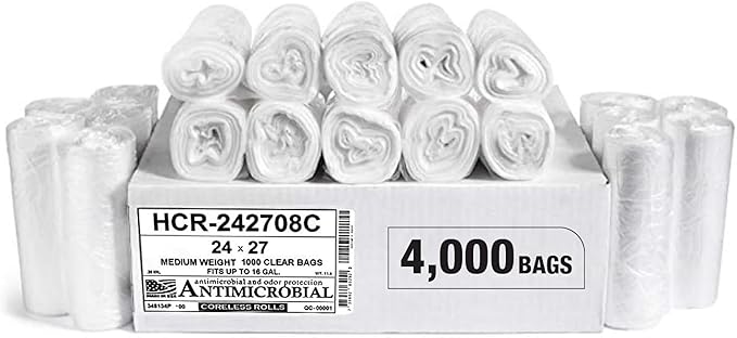 Aluf Plastics High Density Trash Bags, 12 Gallon, 8 Micron, by AlufPlastics
