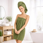 SEMAXE Sage Green Bath Towel Set, 100% Cotton Bathroom Towels - Image 8