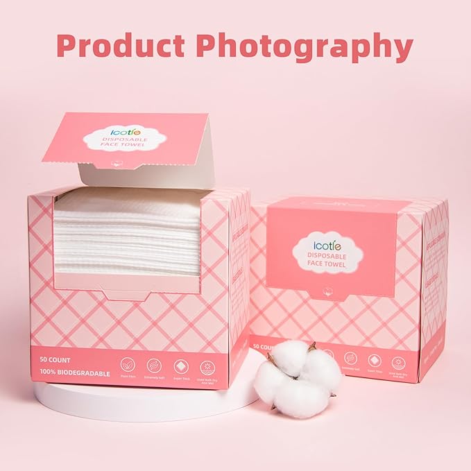 Disposable Face Towels, Makeup Remover Dry Wipes - Image 7
