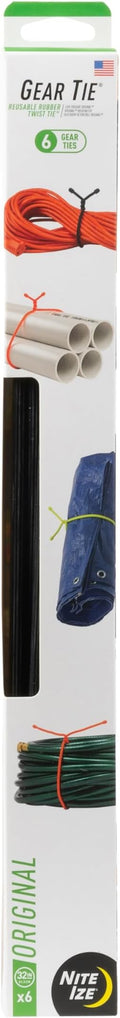 Nite Ize Original Gear Tie, Reusable Rubber Twist Tie, Made in the USA by NiteIze