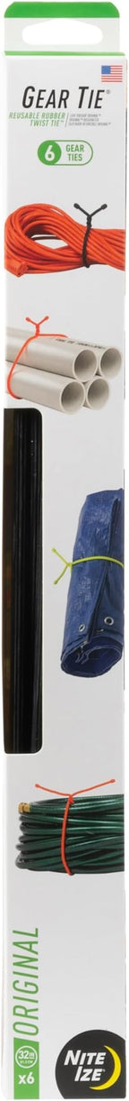 Nite Ize Original Gear Tie, Reusable Rubber Twist Tie, Made in the USA by NiteIze