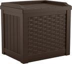 Suncast Outdoor Deck Box - 22 Gallon Java Resin Outdoor Storage Box, Weatherproof Patio Storage Bin Container for Seating & Organizing Cushions, Tools & Towels for Pool, Yard, & Garden - Image 4