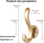 Wall Hooks Over Door Key Towel Coat Hat Purse Hanger Holder Rack Double Hooks - Image 4