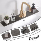 Quick Drying Stone Faucet Mat for Kitchen Sink, 15.7'' Long Diatomite Sink Tray - Image 6