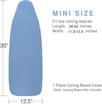 Small Ironing Board Cover and Pad 12.5 x 30, Elastic Edge, Silicone Coated - Image 2