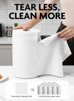 Fantasticlean Microfiber Cleaning Cloth Roll -90 Pack, Tear Away Microfiber - Image 2