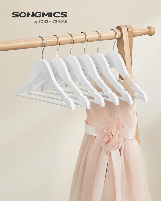 SONGMICS Kids Wooden Hangers 20 Pack, Solid Wood Baby Hangers, Children's Coat - Image 2