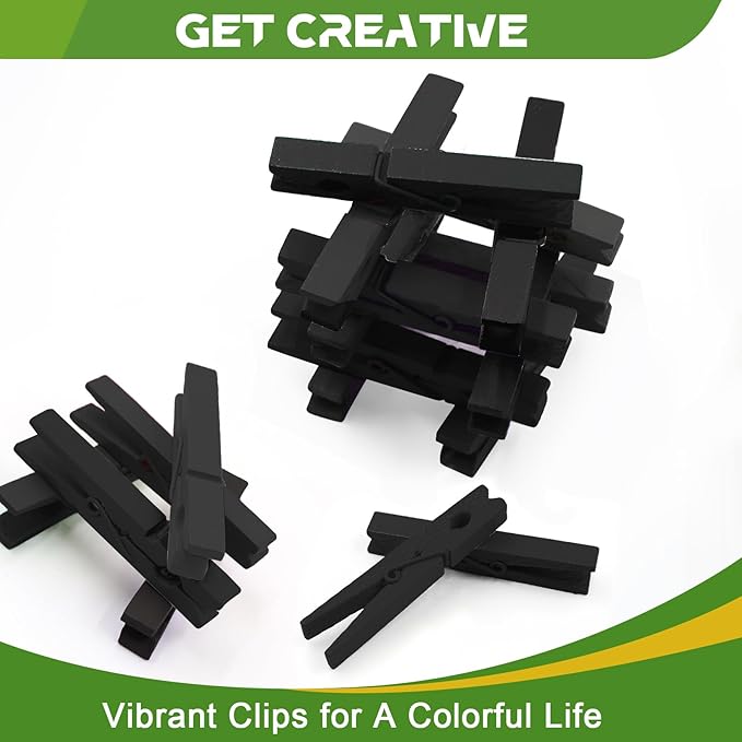 100 Pack Wooden Clothespins for Crafts, Colored Clothes Pins for Hanging - Image 5