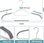 50-Pack Coat Hangers, Space Saving Plastic Clothes Hangers, 0.2 Inches Slim - Image 2