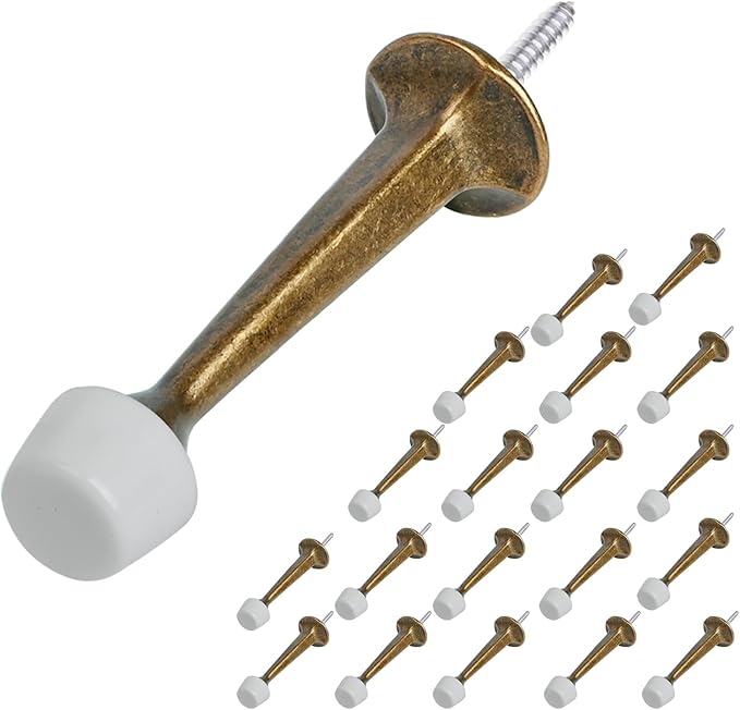 HOMOTEK 20 Pack Heavy Duty Solid Rigid Door Stop by HOMOTEK