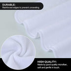SINLAND Microfiber Facial Cloths Fast Drying Washcloth 12inch x 12inch White 6 - Image 4