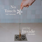​DrainWig Shower Drain Hair Catcher – Disposable White Flower – No-Touch Hair - Image 2