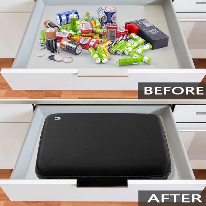 Comecase Hard Battery Organizer Storage Box Carrying Case Bag - Image 7