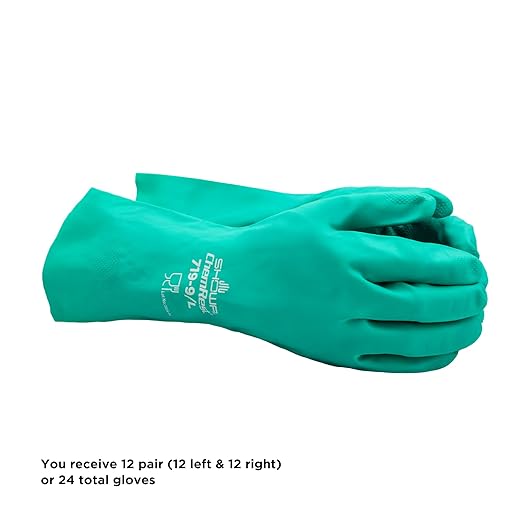 SHOWA 719 Nitrile Unlined Chemical Resistant Safety Glove - Image 4