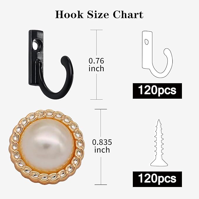 Coat Hooks-120 Pack Farmhouse Hooks - Image 2