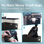 8 Gallon Trash Can with Lid, Stainless Steel Kitchen Trash Can with Removal - Image 7