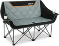 EMERIT Oversized Fully Padded Camping Chair, Heavy Duty 650LB Folding Camping Loveseat, Quad Fold Double Camping Couch with Cup Holders & Carry Bag for Outdoor, Lawn, Sports Events | HIgh Back, Rip resistance, Extra Wide Design, Cross-bracing Hubs, Eas... by eMERIT