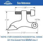 HOMOTEK 4 Pack Hinge Pin Oil Rubbed Bronze Door Stopper, Adjustable Deluxe - Image 3