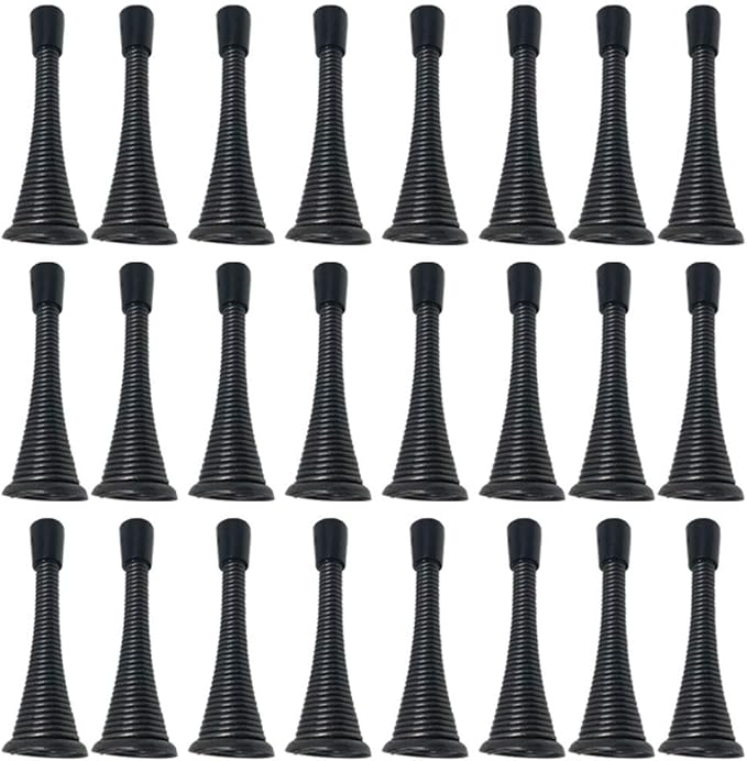 Litepak 24 Pack Spring Door Stoppers 3" Heavy Duty Door Stop Steel w/Plastic by Litepak