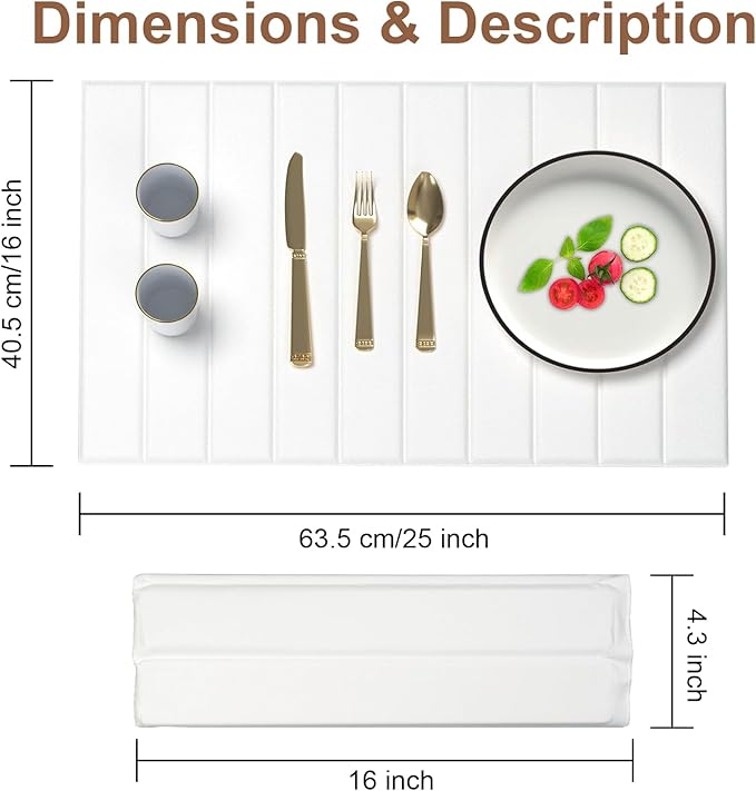 Large Stone Drying Mat for Kitchen Counter - Image 7