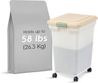IRIS USA Dog Food Storage Container 58 lbs, Attachable Wheels, - Image 2