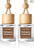 HoogaLife Car Air Freshener Diffuser 2 Pack Hanging Mahogany Teakwood Car Air by HoogaLife