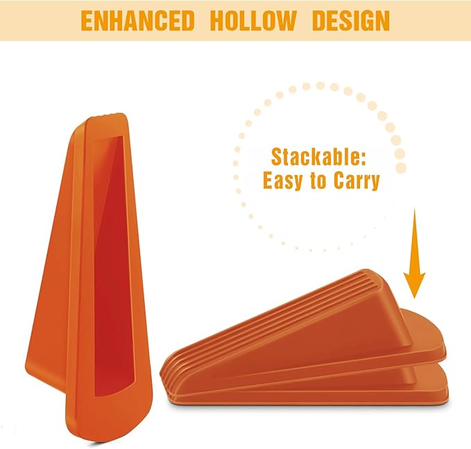 Crosize 5 Pack Door Stoppers for Bottom of Door, Premium Rubber Door Stops - Image 5