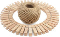 COOLAKE Wooden Clothes Pins 1.38 Inch 100 Pack Mini Photo Paper Peg Clips by COOLAKE